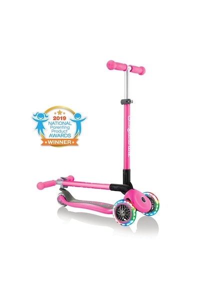 Globber Primo Katlanabilir Lıghts - Çocuklar Için 3 Tekerlekli Işıklı Scooter-Pembe