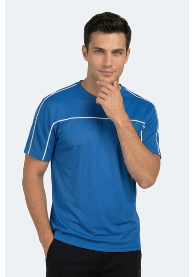 Slazenger Revıve Erkek Saks Mavi Tişört