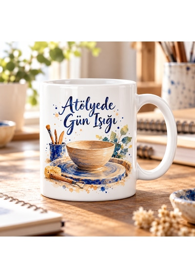 Storeşahin Atölyede Gün Işığı Tasarımlı Porselen Kupa - Model 568 Shn0720