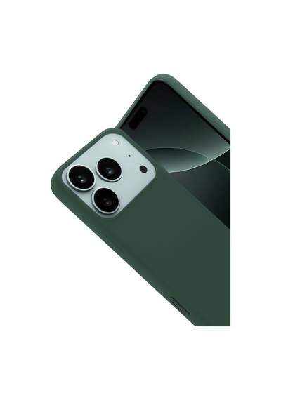 Apple iPhone  Uyumlu,  17 Pro Nano İçi Kadife Silikon - Koyu Yeşil