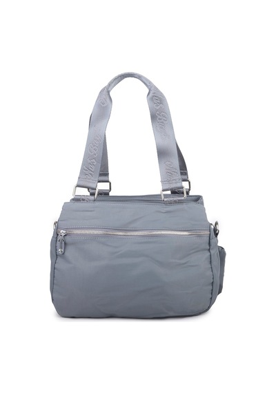 Nas Bag Kadın Çok Bölmeli Orta Boy Çapraz Omuz Çantası 30x24 Cm Gri Diğer