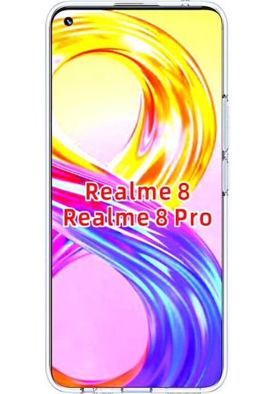 Realme 8 Pro Kılıf Uzrm Süper Silikon Kapak - Renksiz Renksiz