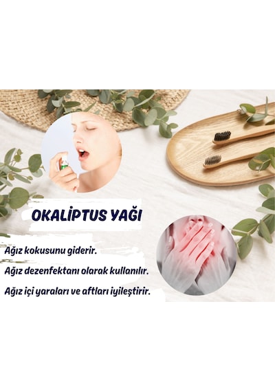 %100 Saf Okaliptus Uçucu Yağı 10 Ml - Doğal Nefes Ve Terapi Etkili Eucalyptus Globulus 10 ML