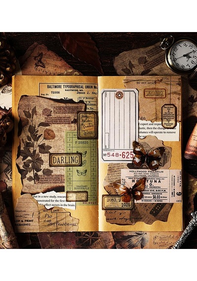 Vintage Tarzı Retro Scrapbook Kağıt Seti 28 Parça Genel