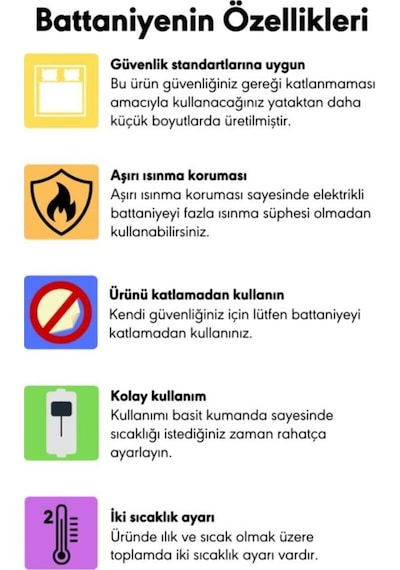 Seçkin Boyralı Çift Kişilik Elektirikli Battaniye Keçeli