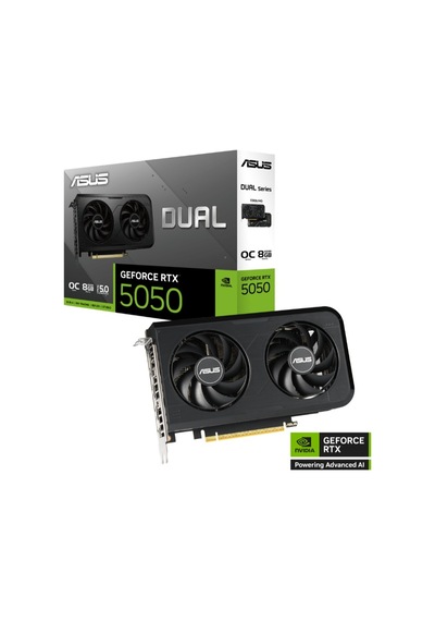 Asus Geforce Dual-rtx5050-o8g 8gb Gddr6 128bıt 1xhdmı 3xdp Ekran