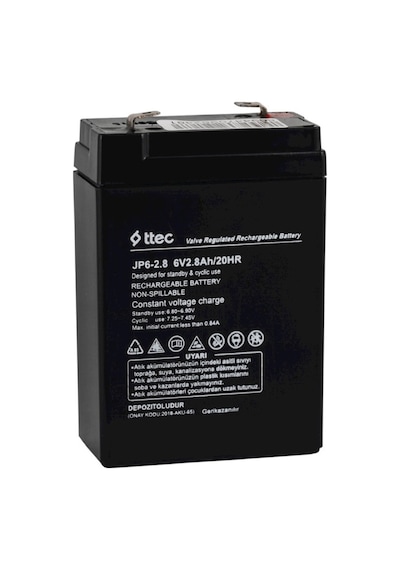 Ttec 6 Volt 2, 8 Amper Bakımsız Kuru Akü / 444836081