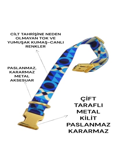Caramelos Köpek Tasması-küçük Irk Ve Orta Irk İsimli Tasma 10 Beyaz - Mavi