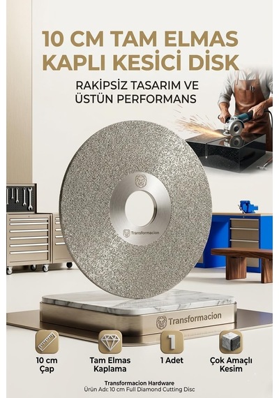 Profesyonel Full Elmas Disk 100mm - Granit, Seramik, Metal Kesme &amp Bileme Taşı 723178