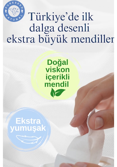 Pureseed Natural Organik İçerikli %99 Saf Su Bebek Islak Havlusu 12x60 12'li Set