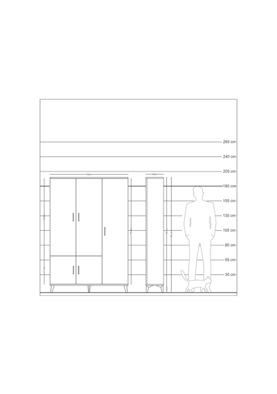 Arges Dolap 7 Raflı 5 Kapaklı Tek Askılı 132x30x195 Çam-antrasit/antrasit Antrasıt/antrasıt Arges Dolap 7 Raflı 5 Kapaklı Tek Askılı 132x30x195 Çam-antrasit/antrasit Antrasıt/antrasıt