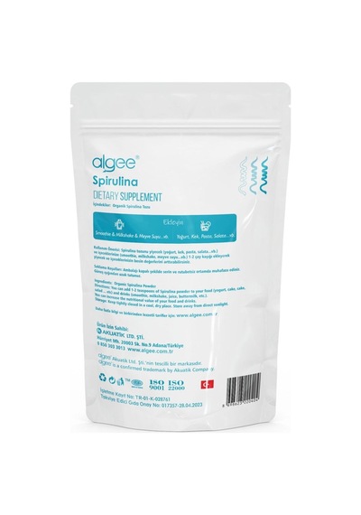 Algee Organik Spirulina Tozu 50 Gr