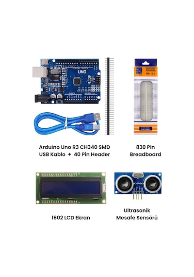 Arduino Uno 124 Parça Süper Başlangıç Seti Malzeme Kutulu