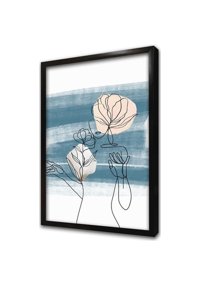 Line Art Kadın Iıı Çerçeveli Mdf Tablo-172244