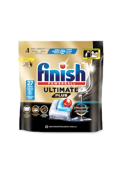 Finish Ultimate Plus Bulaşık Makinesi Tableti 27'li 329 G 3 Adet