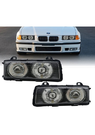 Bmw E36 1992-1998 Sedan Coupe Mercekli Siyah Ön Far