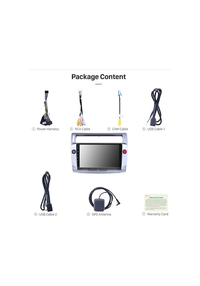 Citroen C4 2004-2009 Uyumlu Multi Medya Navi Gasyon Usb Kamera Carplayer