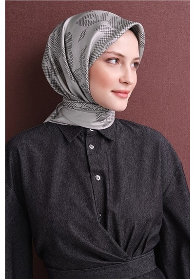 Armine Saf İpek Twill Eşarp 9645d 54 Bordo Şeftali