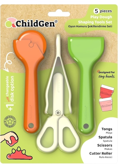Oyun Hamuru Premium Modelleme Seti Roller, Makas, Spatula, Cımbız