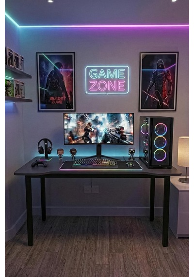 120 Gaming Oyun Çalışma Masası Antrasit Masa Ofis Masası 7120 Diğer