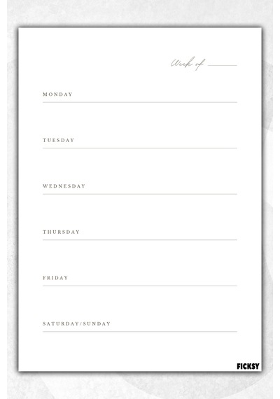 Haftalık Planlayıcı - A4 Ebat Yapılacaklar - 30 Yaprak - Weekly Planner - 2715 Çok Renkli