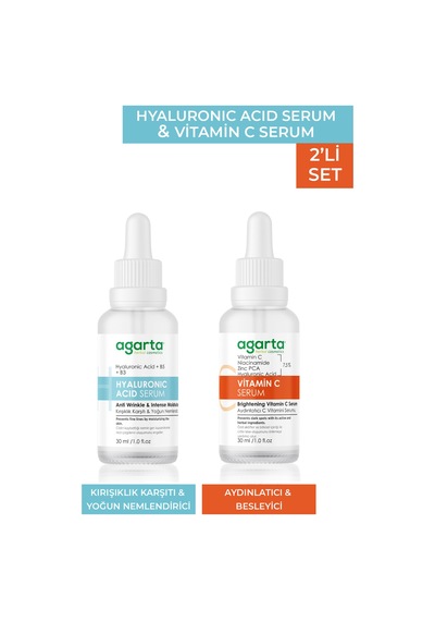 Agarta Hyaluronic Acid + Vitamin C Serum 2 x 30 ML