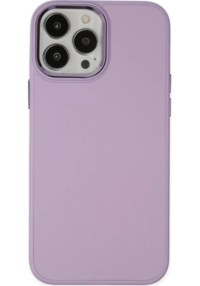 Newface Apple İphone 13 Pro Kılıf Asya Deri Silikon - Lila