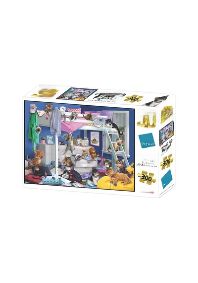 Prime 3d Yatak Odası Kedileri Puzzle 300 Parça Nhr Eğitici Oyuncaklar