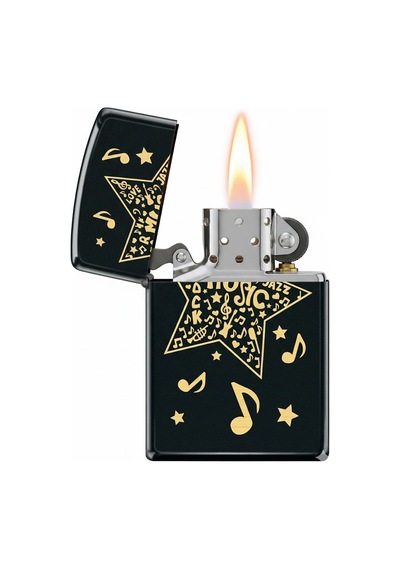 Zippo Music Star Dizayn Çakmak Siyah