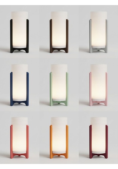 Spira Model - Led Abajur - Masa Lambası - Usb 5v İle Çalışır - Slim Led Aydınlatması Dahildir - Dekoratif Lamba - Renk Seçenekli Çok Renkli