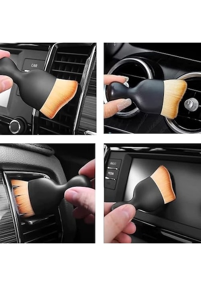 Ayrex Wonkey - Araç İçi Temizlik Fırçası Seti, Yumuşak Kıllı Detaylı Temizlik Fırçası, Ergonomik Tasarım Ar