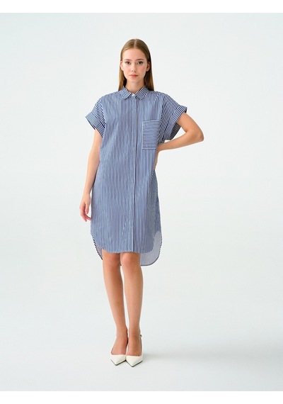 Oversize Fit Kadın Elbise Mavi
