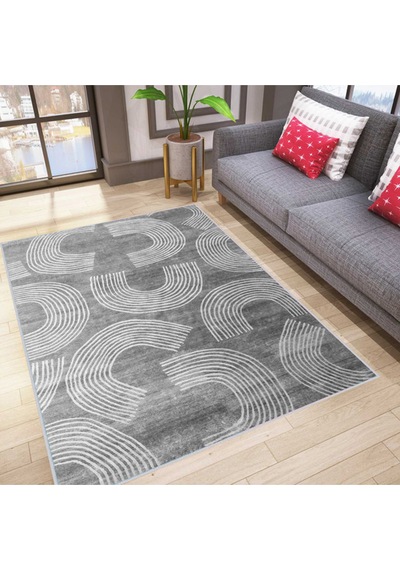 Rovigo Home Dijital Baskı Yıkanabilir Kaymaz Taban Salon Halısı RVG0018-SD848 Çok Renkli