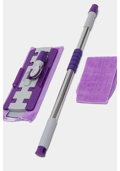Kıskaçlı Cam Silme Mopu Mikrofiber Yedek Bezli Yer Duvar Fayans Silme Mopu