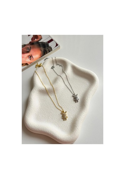 Rabbit Gümüş Tavşan Zirkon Kolye Charm Koleksiyonu Xuping Altın Kaplama Suya Dayanıklı