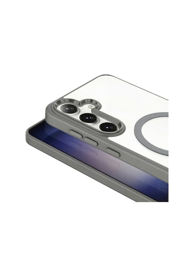 Ardemix Samsung Uyumlu Galaxy S26 Kılıf M-safe Şarj Özellikli Zore Krom M-safe Silikon Kapak - Turuncu