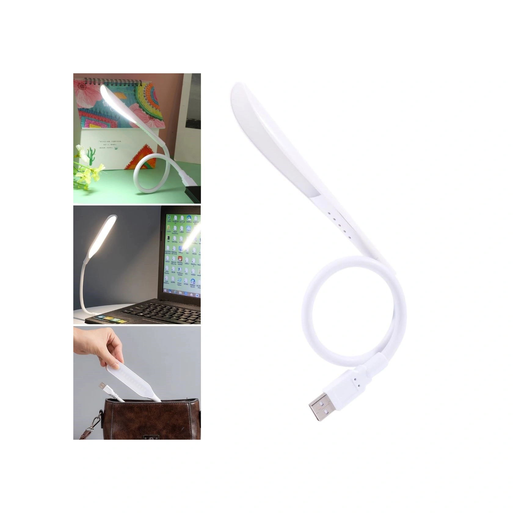 Mcg Usb Girişli 14 Ledli 3 Kademeli Dokunmatik Masa/kitap Okuma Lambası Ledi Beyaz Renkli
