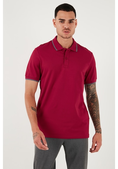 Buratti Pamuklu Regular Fit Erkek Polo Yaka T Shirt 5902063 Bordo