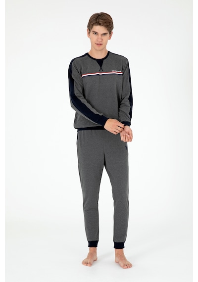 U.s. Polo Assn. Erkek Antrasit Melanj Pijama Takım 50301711-vr081 Antrasit Melanj