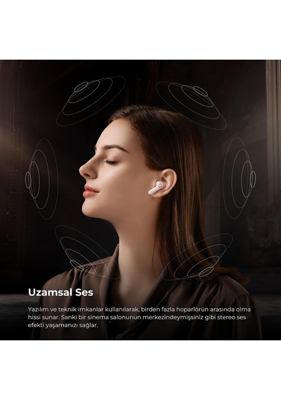 T3 Pro Anc Tws Bluetooth 5.4 Kablosuz Kulak İçi Kulaklık Beyaz