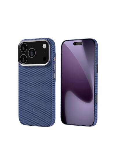 Zore İphone 17 Pro Kılıf M-safe Şarj Özellikli Karbon Fiber Görünümlü Ogaa Nekst Kapak - Lacivert