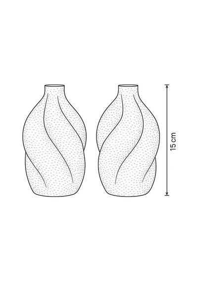 Modern Spiral Tasarım Dekoratif Beyaz Vazo Seti 2 Li Minimalist Ev Dekoru, Kurutulmuş Çiçek İçin Beyaz Beyaz