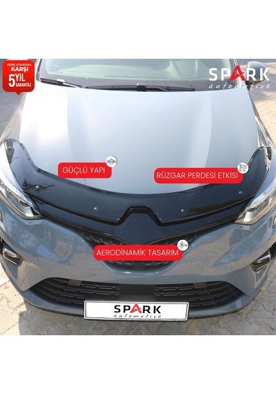 Renault Clio 5 2020- Yılı Ve Sonrası Uyumlu Kaput Rüzgarlığı 3mm