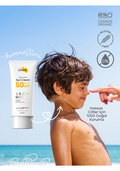 2'li Organik Vegan Hipoalerjenik Glutensiz 50 ML Spf Güneş Kremi 50ml Clooe