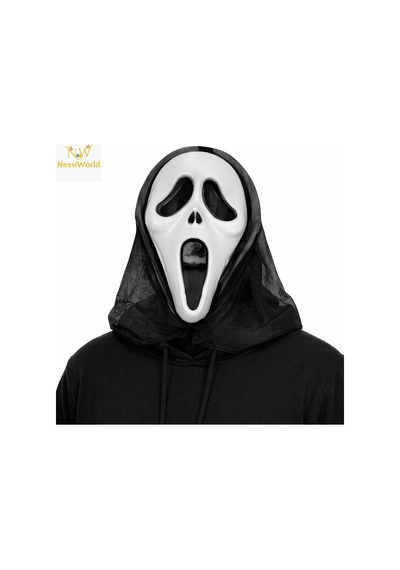 Mey İthalat Kapşonlu Çığlık Maskesi Scream Maskesi - Hayalet Maskesi 33x21 Cm " 74400019