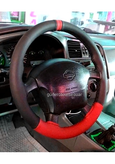 Nissan Primera Dikme Direksiyon Kılıfı Iki Renkli Yüzüklü Kırmızı