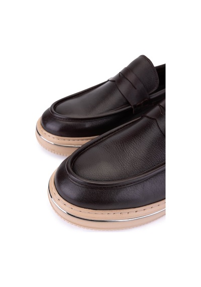 Tamer Tanca Erkek Hakiki Deri Kahverengi Loafer Ayakkabı 870 600 Erk Ayk Sk26-27 Kahve Dr