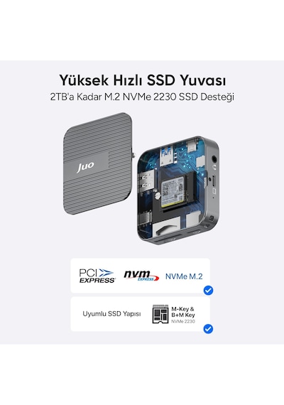 Juo Magsafe Uyumlu Type-c Hub 2230 Nvme Ssd Kutusu 4k Prores Kayıt 4k 60hz Hdmı Pd 100w Pd Sd/microsd Kart Okuyucu Aux 10gbps Usb 3.2 Çoklayıcı Dönüştürücü