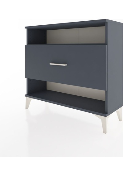Arges Şifonyer Tek Raflı Tek Çekmeceli 88x30x80 Antrasit-antr... Antrasit