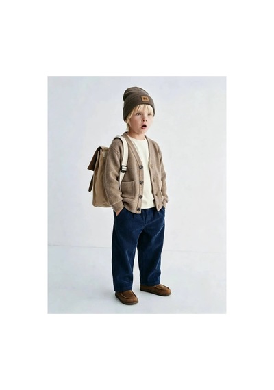 Poala Kids Gri Selanık Trıko Hırka